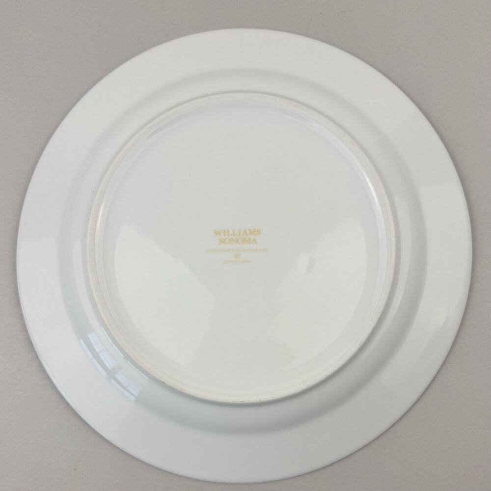 Williams Sonoma Famille Rose Dinner Plate 10.75" Green Floral Bird Gold NEW - Picture 4 of 5
